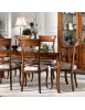 MOBILI 2G - Soggiorno classico legno intarsio finitura bassano vista frontale sedia