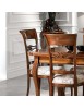 MOBILI 2G - Soggiorno classico legno intarsio finitura bassano vista frontale sedia