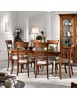 MOBILI 2G - Soggiorno classico legno intarsio finitura bassano vista frontale tavolo