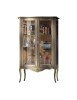 MOBILI 2G - Vetrina classica 2 porte legno shabby 100X40X150 vista frontale
