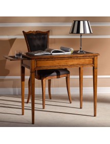 MOBILI 2G - Poltrona classica imbottita ecopelle legno 58x60x105 vista frontale