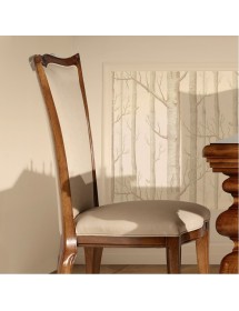 MOBILI 2G - Sedia classica imbottita ecopelle tessuto 52x60x105 vista laterale