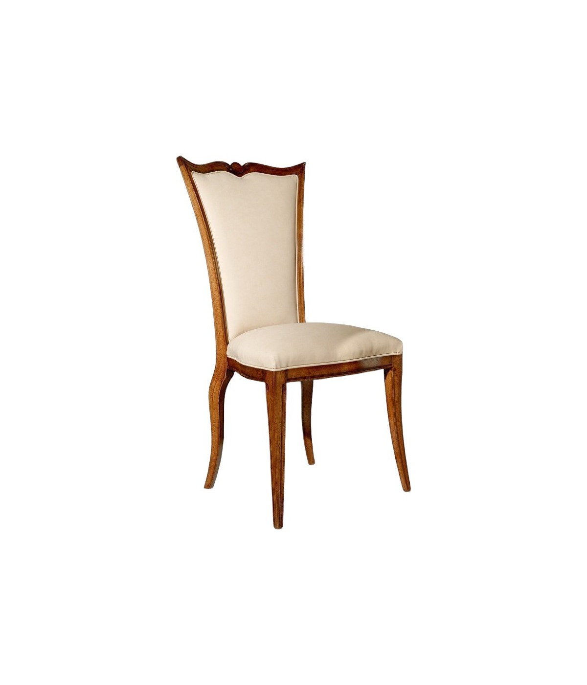 MOBILI 2G - Sedia classica imbottita ecopelle tessuto 52x60x105 vista frontale