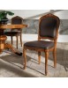 Sedia classica legno imbottita ecopelle bassano 50x55x102