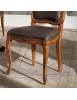 Sedia classica legno imbottita ecopelle bassano 50x55x102
