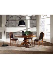 Sedia classica legno imbottita ecopelle bassano 50x55x102