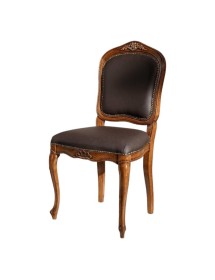 Sedia classica legno imbottita ecopelle bassano 50x55x102