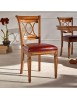 Sedia classica legno imbottita ecopelle bassano 48x60x95