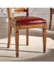 Sedia classica legno imbottita ecopelle bassano 48x60x95