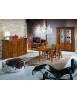 MOBILI 2G - Soggiorno classico completo legno intarsio finitura bassano vista frontale