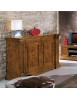 MOBILI 2G - Soggiorno classico completo legno intarsio finitura bassano vista frontale