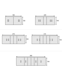 MOBILI 2G - Tavolo rettangolare classico legno Intarsio bassano 180x100x80 vista frontale misure tavolo aperto