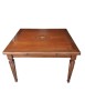 MOBILI 2G - Tavolo quadrato allungabile classico intarsio stella bassano 128X128x80 vista frontale