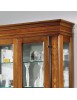 MOBILI 2G - Vetrina classica 2 porte legno intarsio noce 158X53X215 vista frontale cappello