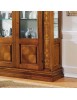 MOBILI 2G - Vetrina classica 2 porte legno intarsio noce 158X53X215 vista frontale zoccolo