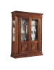 MOBILI 2G - Vetrina classica 2 porte legno intarsio noce 158X53X215 vista frontale
