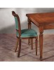 MOBILI 2G - Sedia classica sagomata imbottita legno tinta bassano 49x55x96 vista laterale
