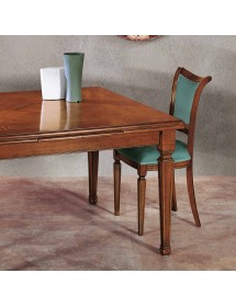 MOBILI 2G - Sedia classica sagomata imbottita legno tinta bassano 49x55x96 vista laterale