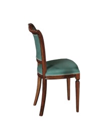 MOBILI 2G - Sedia classica sagomata imbottita legno tinta bassano 49x55x96 vista laterale