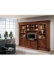 MOBILI 2G - Parete Attrezzata porta tv Classica Legno tinta noce 312X45X238 vista frontale