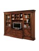 MOBILI 2G - Parete Attrezzata porta tv Classica Legno tinta noce 312X45X238 vista frontale