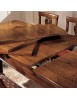MOBILI 2G - Tavolo allungabile rettangolare classico greca bassano 160X90x78 vista laterale allunghe centrali