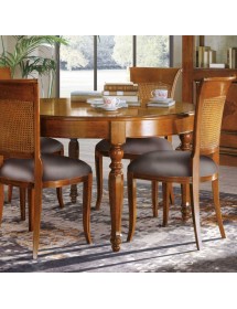 MOBILI 2G - Sedia classica paglia di vienna imbottita legno tinta bassano 48x58x97 vista laterale