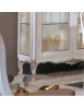 MOBILI 2G - Soggiorno barocco legno shabby bianco Venezia oro argento vista frontale vetrina