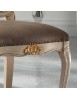 MOBILI 2G - Soggiorno barocco legno shabby bianco Venezia oro argento vista dettagli sedia