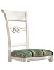 Sedia classica imbottita tessuto shabby vari colori 52x60x105