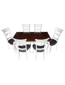 Sedia classica imbottita tessuto shabby vari colori 52x60x105