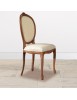 MOBILI 2G - Sedia classica ovalina imbottita legno bassano 49x55x104 vista frontale