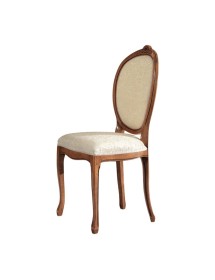 MOBILI 2G - Sedia classica ovalina imbottita legno bassano 49x55x104 vista frontale