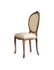 MOBILI 2G - Sedia classica ovalina imbottita legno bassano 49x55x104 vista frontale