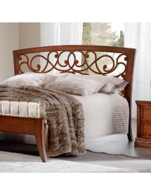 MOBILI 2G - Comodino classico 2 cassetti legno tinta noce 63,5x39x54 vista frontale