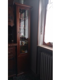 LIBRERIA COLONNA ARTE POVERA LEGNO 1 PORTA TINTA NOCE 45X41X187