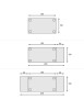 MOBILI 2G - Tavolo classico sagomato allungabile rettangolare bassano 160X100x80 vista frontale misure