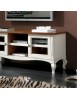 MOBILI 2G -  Porta Tv 2 porte scorrevoli Shabby legno bianco Consumato 146X50x65 VISTA FRONTALE GAMBE