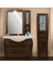 Mobile bagno classico con colonna legno tinta noce L.108 P.50