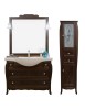 Mobile bagno Classico con Colonna Legno Tinta Noce L.108 P.50