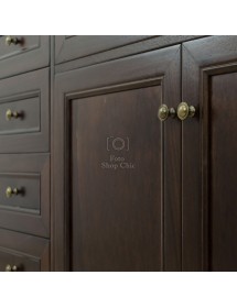 MOBILI 2G - Mobile bagno arte povera con marmo e colonna copri lavatrice Legno Noce L.160 P.60 vista frontale porte