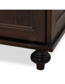 MOBILI 2G - Mobile bagno arte povera con marmo e colonna copri lavatrice Legno Noce L.160 P.60 vista frontale gamba