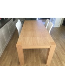 MOBILI 2G - MOBILI 2G - TAVOLO LEGNO ROVERE NATURALE SPAZZOLATO ALLUNGABILE 180-280x90 VISTA APERTO