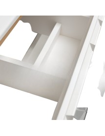 MOBILI 2G - Mobile bagno moderno sospeso legno bianco cubico 90x46 vista frontale