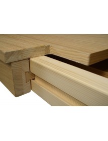 MOBILI 2G - MOBILI 2G - TAVOLO LEGNO ROVERE NATURALE SPAZZOLATO ALLUNGABILE 180-280x90 VISTA TRAVERSO