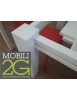 MOBILI 2G - Tavolo Abete bianco spazzolato allungabile misure 140x90 con 2 allunghe da 40 cm VISTA APERTO