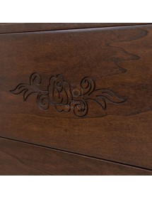 MOBILI 2G - MOBILE BAGNO LEGNO ARTE POVERA TINTA NOCE L.105 P.50 vista frontale intarsio