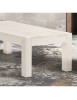 MOBILI 2G - TAVOLINO SALOTTO RETTANGOLARE LEGNO ABETE BIANCO SPAZZOLATO 120x60X40 VISTA GAMBE