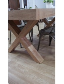MOBILI 2G - TAVOLO RETTANGOLARE ALLUNGABILE ROVERE CONSUMATO 180X100 H.77 VISTA GAMBE
