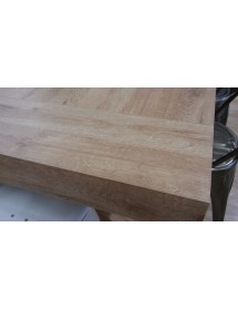 MOBILI 2G - TAVOLO RETTANGOLARE ALLUNGABILE ROVERE CONSUMATO 180X100 H.77 VISTA FINITURA PIANO
